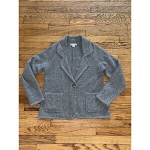 Pendleton Medium Lambs Wool One Button Cardigan Womens Gray